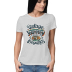 Women's Vintage Journey begins Graphics Printed T-Shirt