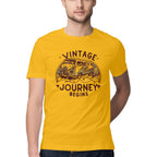 Men's Vintage Journey begins Design Printed T-Shirt