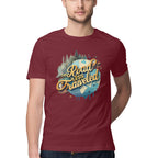 Men's The road less traveled Design Printed T-Shirt