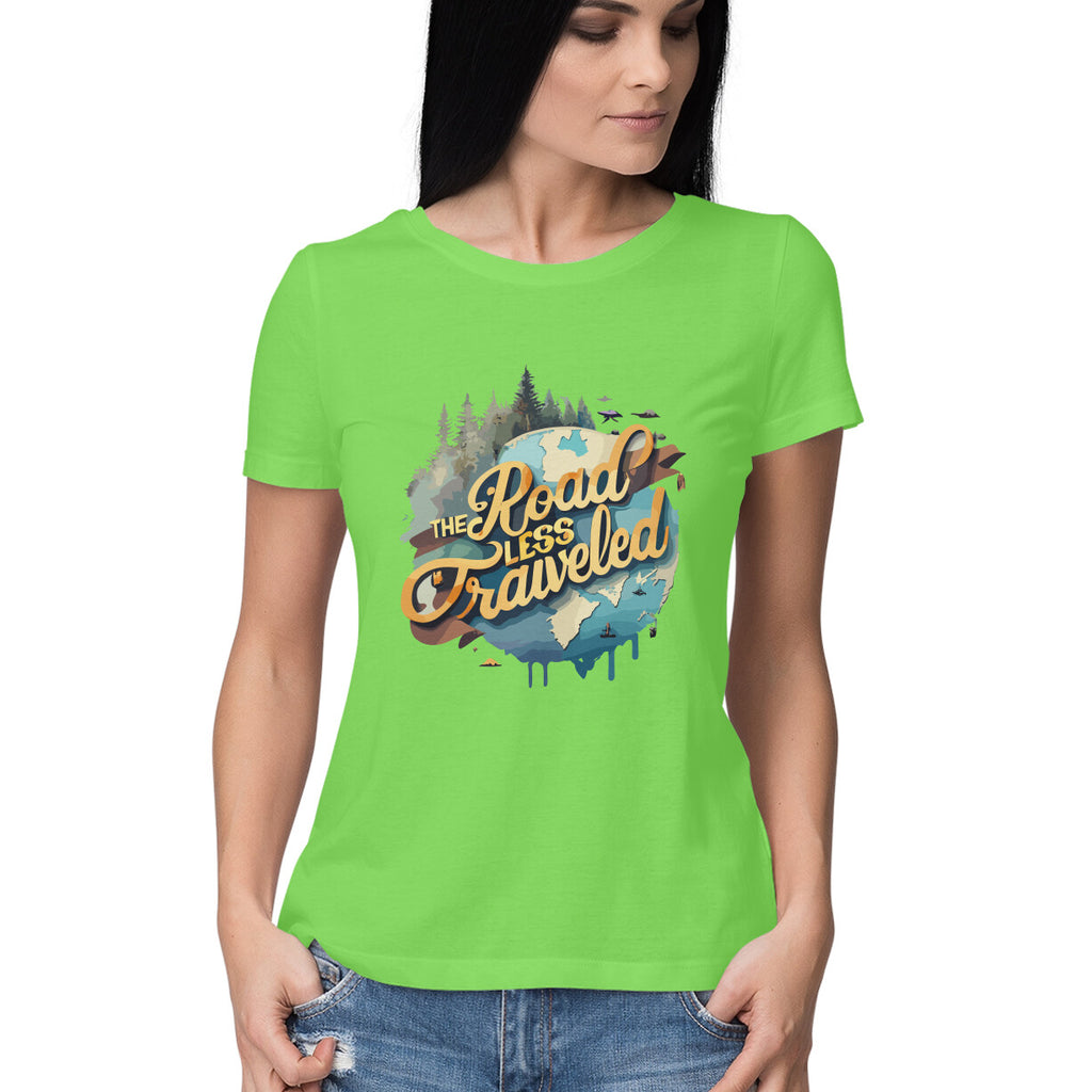 Women's The road less traveled Graphics Printed T-Shirt