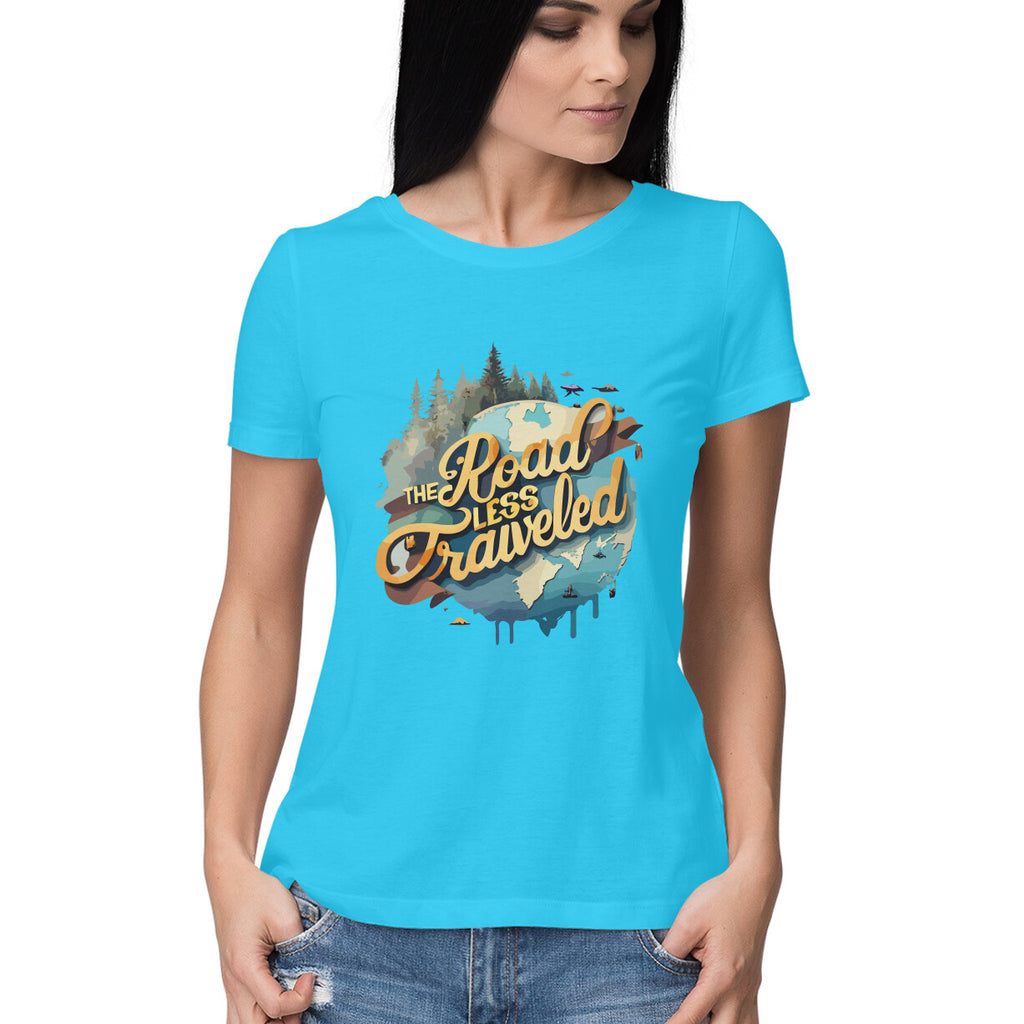 Women's The road less traveled Graphics Printed T-Shirt
