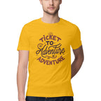 Men's Ticket to adventure Design Printed T-Shirt