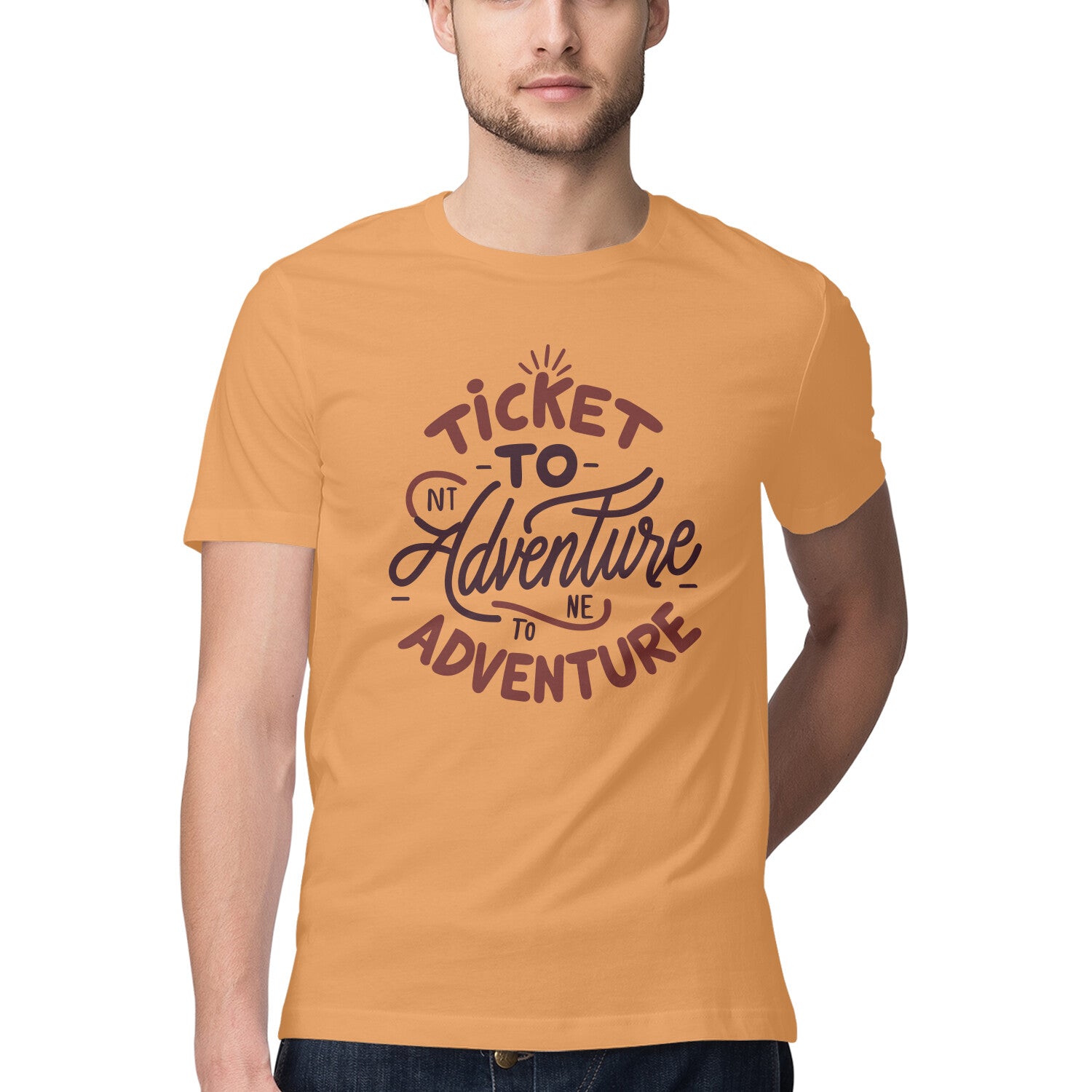 Men's Ticket to adventure Design Printed T-Shirt