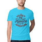 Men's Ticket to adventure Design Printed T-Shirt