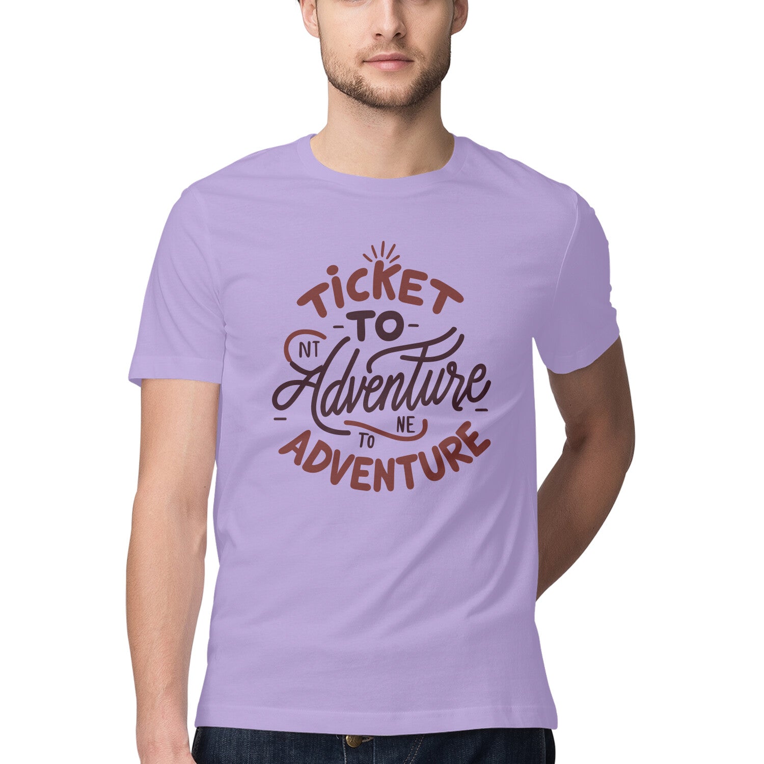 Men's Ticket to adventure Design Printed T-Shirt