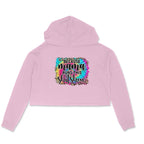 Women's  Because Mama Runs This ShitShow Graphics Printed Crop Hoodies