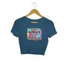 Women's  Because Mama Runs This ShitShow Graphics Printed Crop Tops