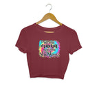 Women's  Because Mama Runs This ShitShow Graphics Printed Crop Tops