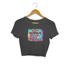Women's  Because Mama Runs This ShitShow Graphics Printed Crop Tops
