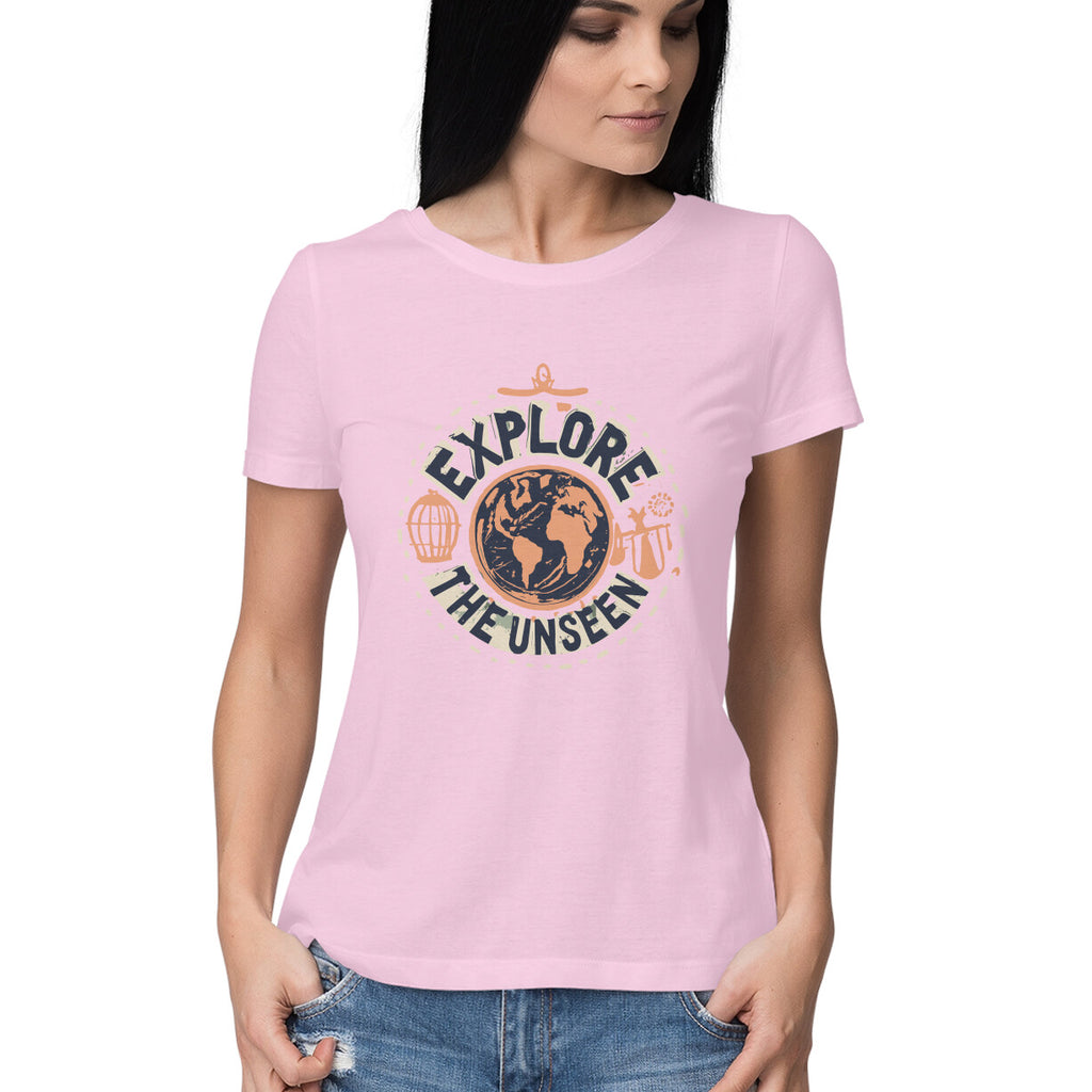 Women's Explore the unseen Graphics Printed T-Shirt