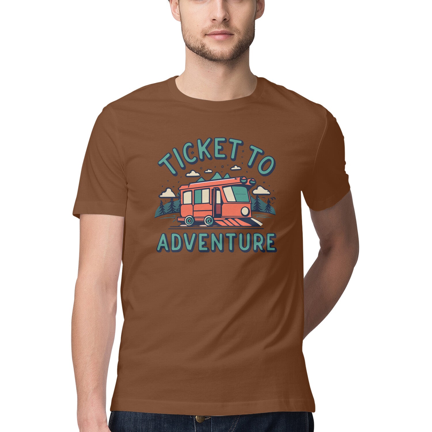 Men's Ticket to Adventure Design Printed T-Shirt Secondary image