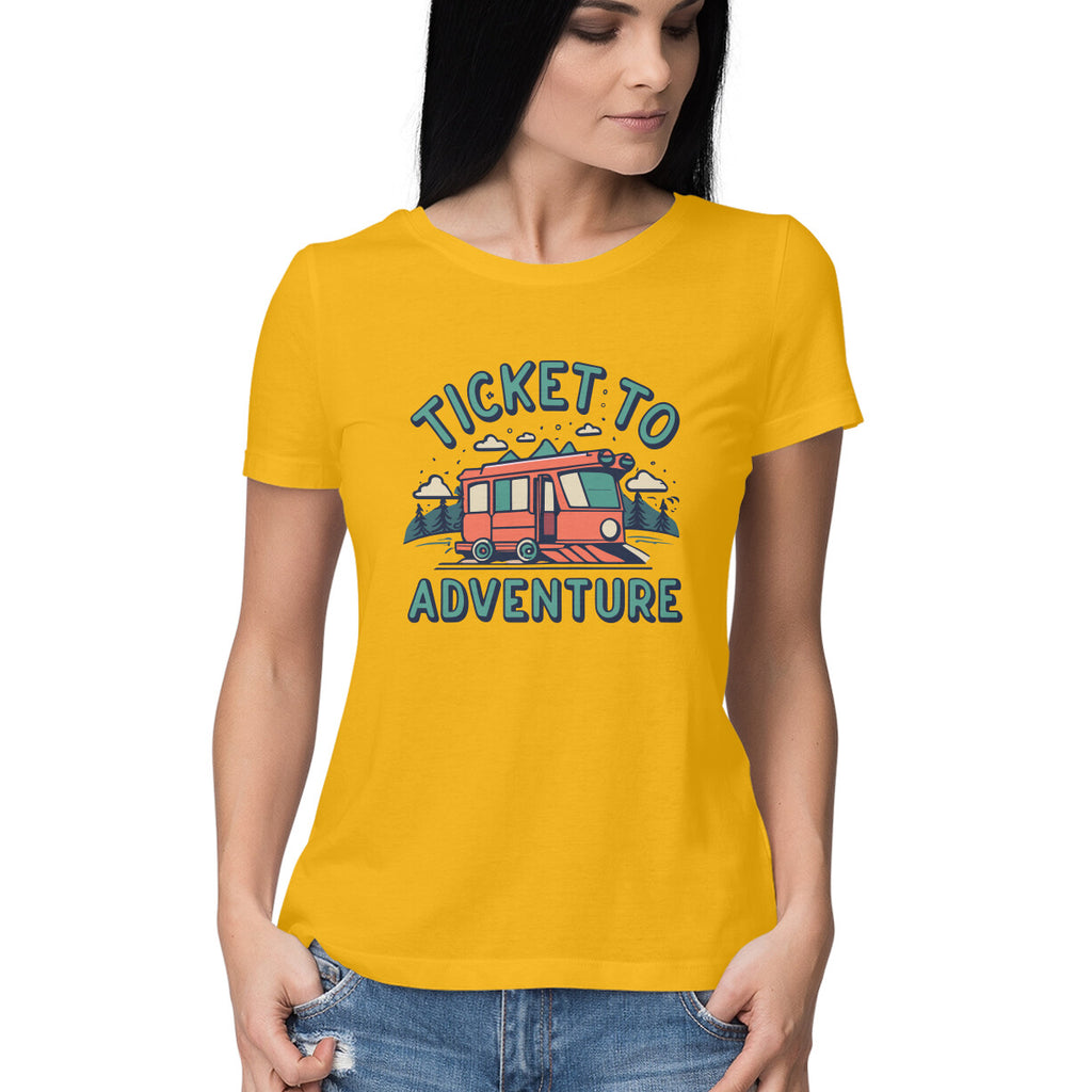 Women's Ticket to Adventure Graphics Printed T-Shirt