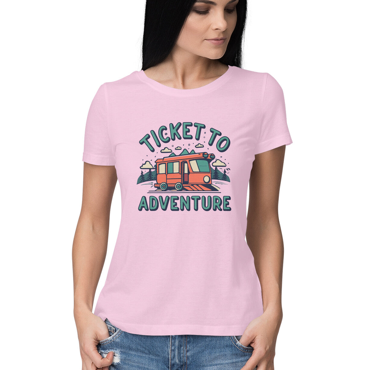 Women's Ticket to Adventure Graphics Printed T-Shirt