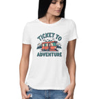 Women's Ticket to Adventure Graphics Printed T-Shirt