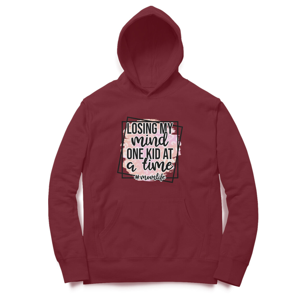 Women's Losing My Mind One Kid At A Time Graphics Printed Hoodies