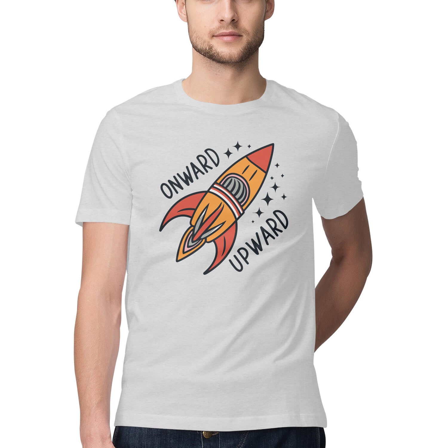 Men's Onward Upward Design Printed T-Shirt