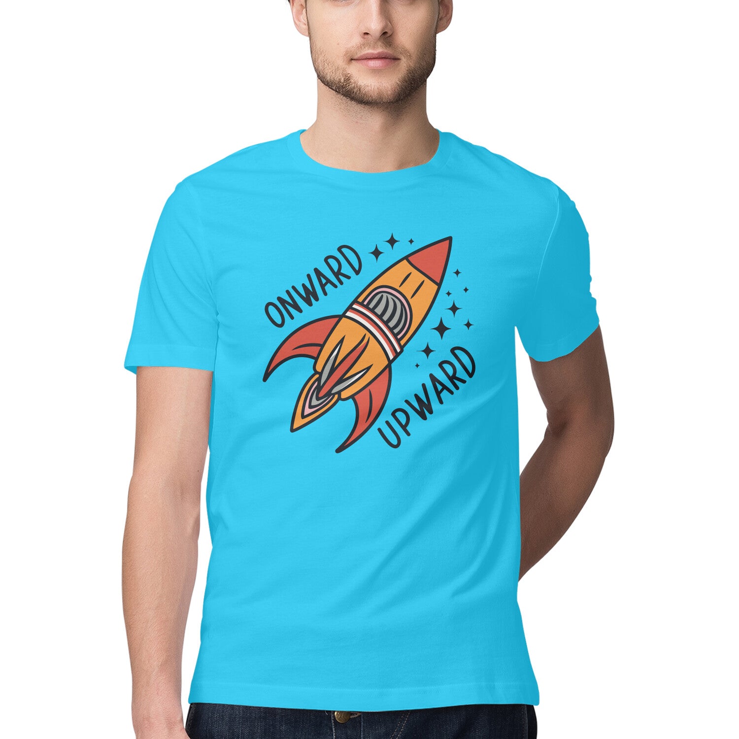 Men's Onward Upward Design Printed T-Shirt