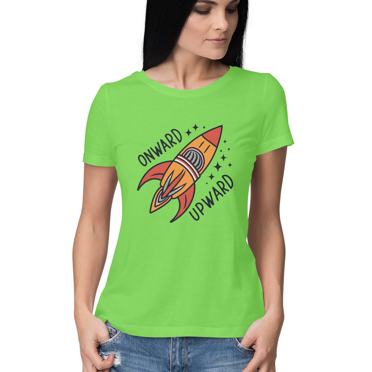 Women's Onward Upward Graphics Printed T-Shirt