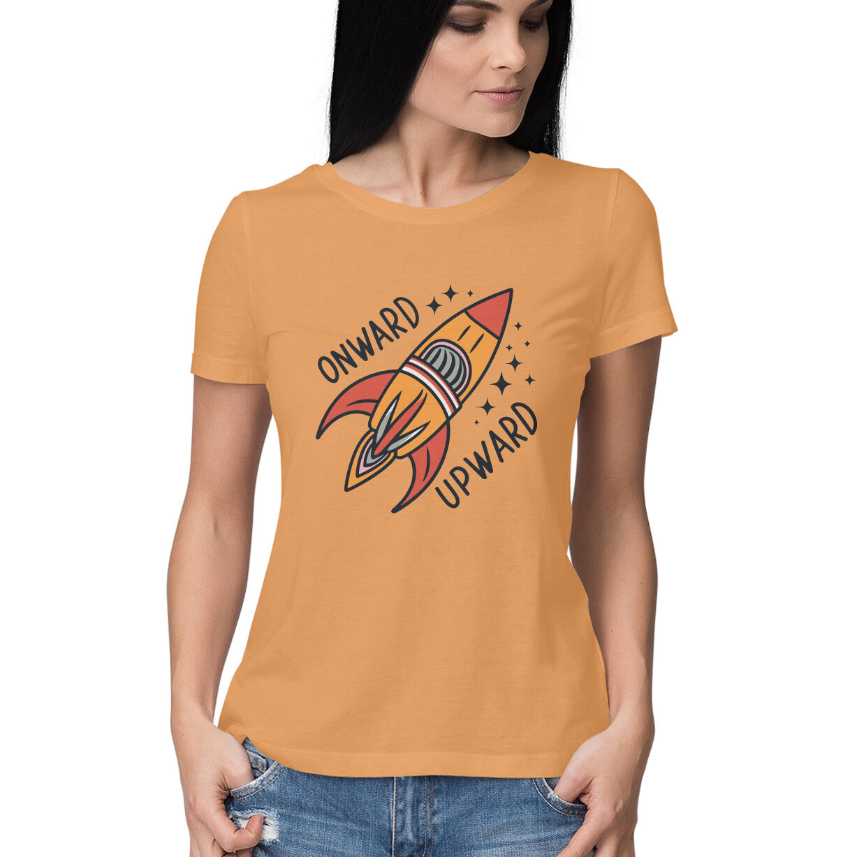 Women's Onward Upward Graphics Printed T-Shirt