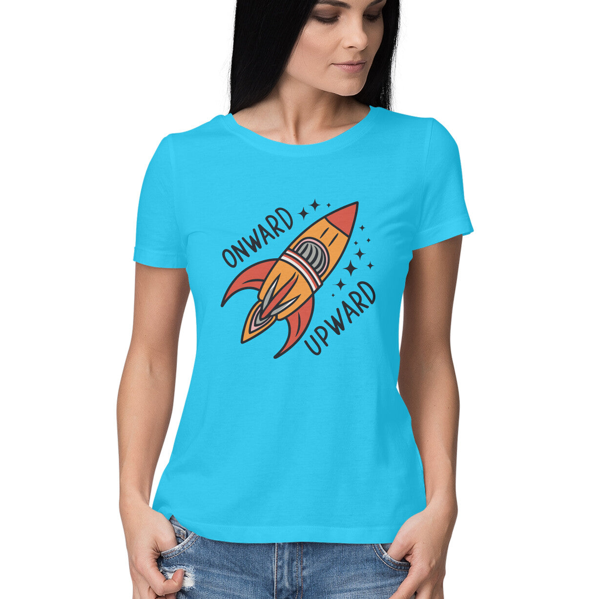 Women's Onward Upward Graphics Printed T-Shirt