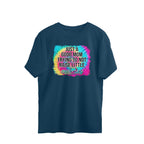 Women's Just A good Mom Trying To Not Raise Little Assholes Graphics Printed Oversized T-Shirt