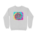 Women's Just A good Mom Trying To Not Raise Little Assholes Graphics Printed Sweatshirts