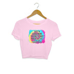 Women's Just A good Mom Trying To Not Raise Little Assholes Graphics Printed Crop Tops