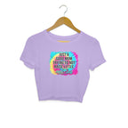 Women's Just A good Mom Trying To Not Raise Little Assholes Graphics Printed Crop Tops