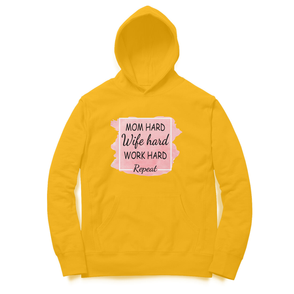 Women's Mom Hard Wife Hard Work Hard Graphics Printed Hoodies