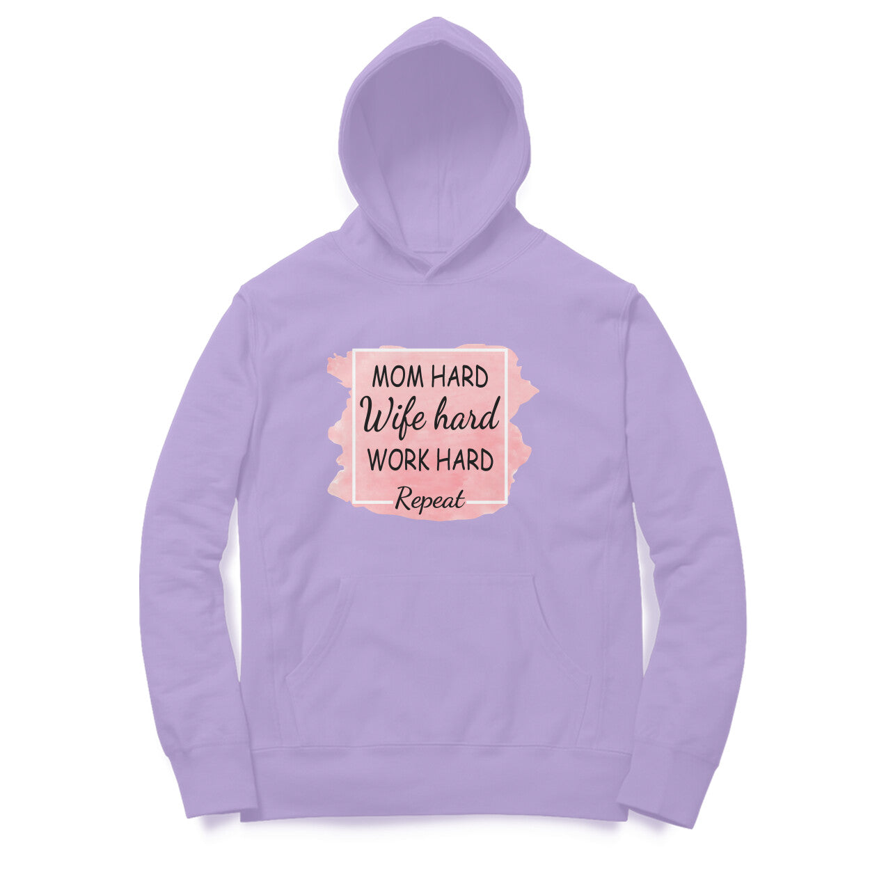 Women's Mom Hard Wife Hard Work Hard Graphics Printed Hoodies