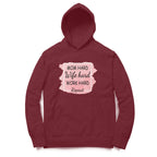 Women's Mom Hard Wife Hard Work Hard Graphics Printed Hoodies