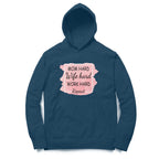 Women's Mom Hard Wife Hard Work Hard Graphics Printed Hoodies