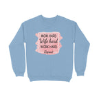 Women's Mom Hard Wife Hard Work Hard Graphics Printed Sweatshirts