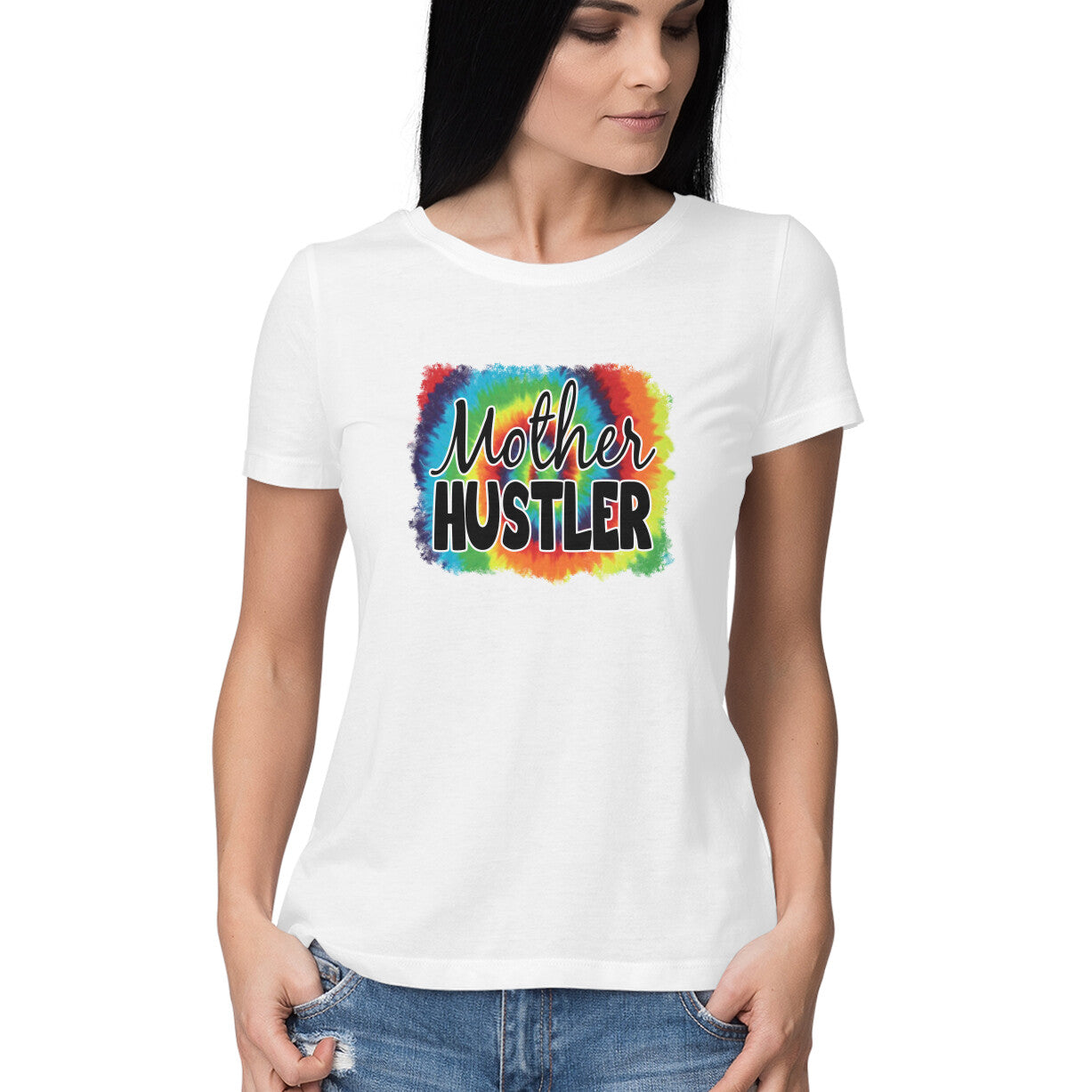 Women's Mother Hustler Graphics Printed T-Shirt