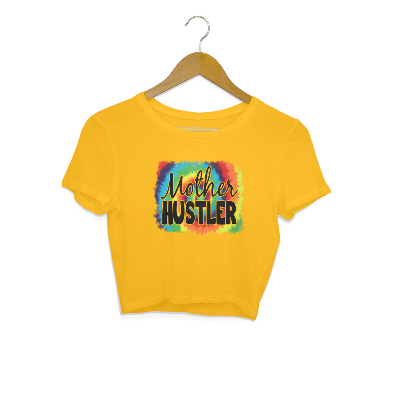 Women's Mother Hustler Graphics Printed Crop Tops Secondary image