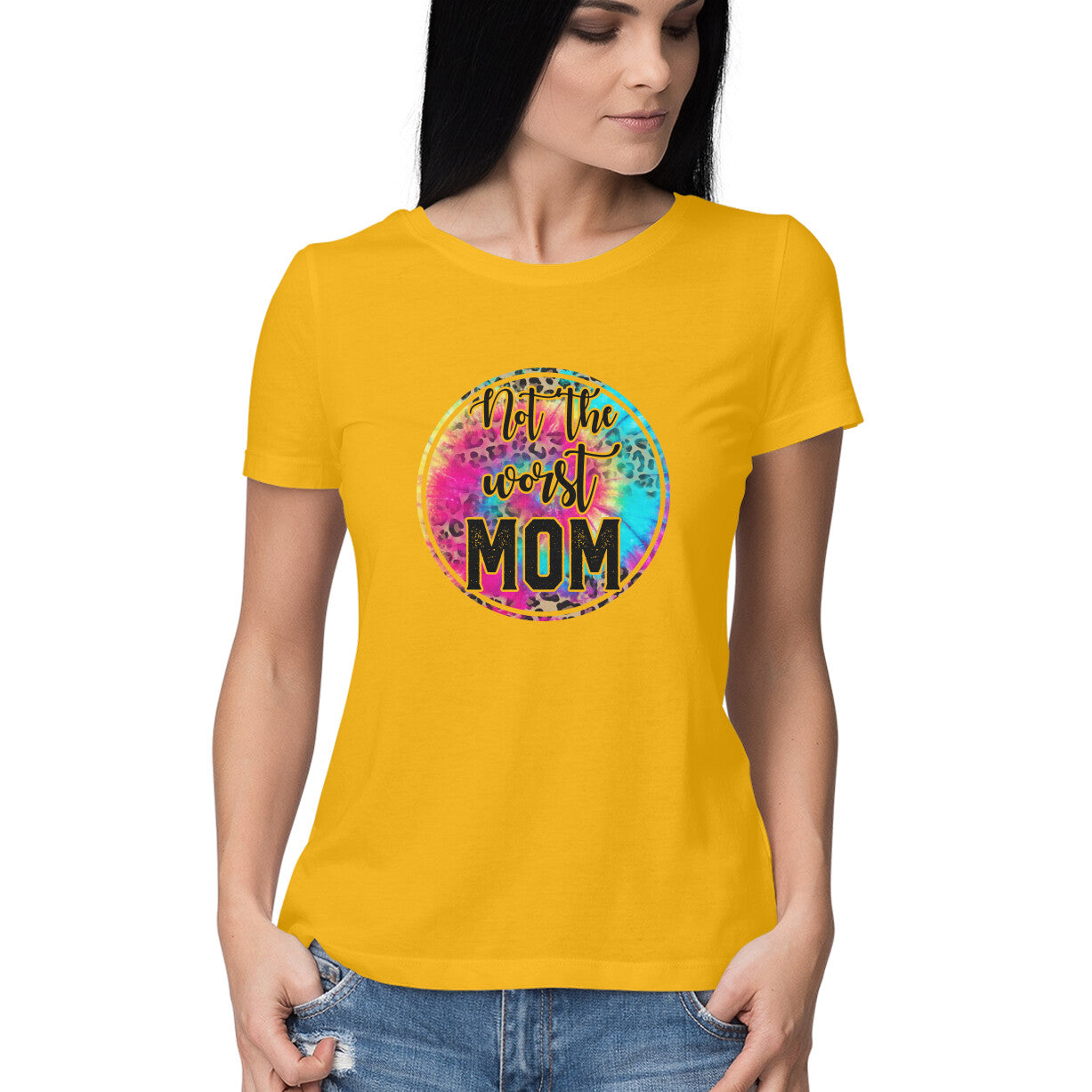 Women's Not The Worst Mom Graphics Printed T-Shirt Secondary image