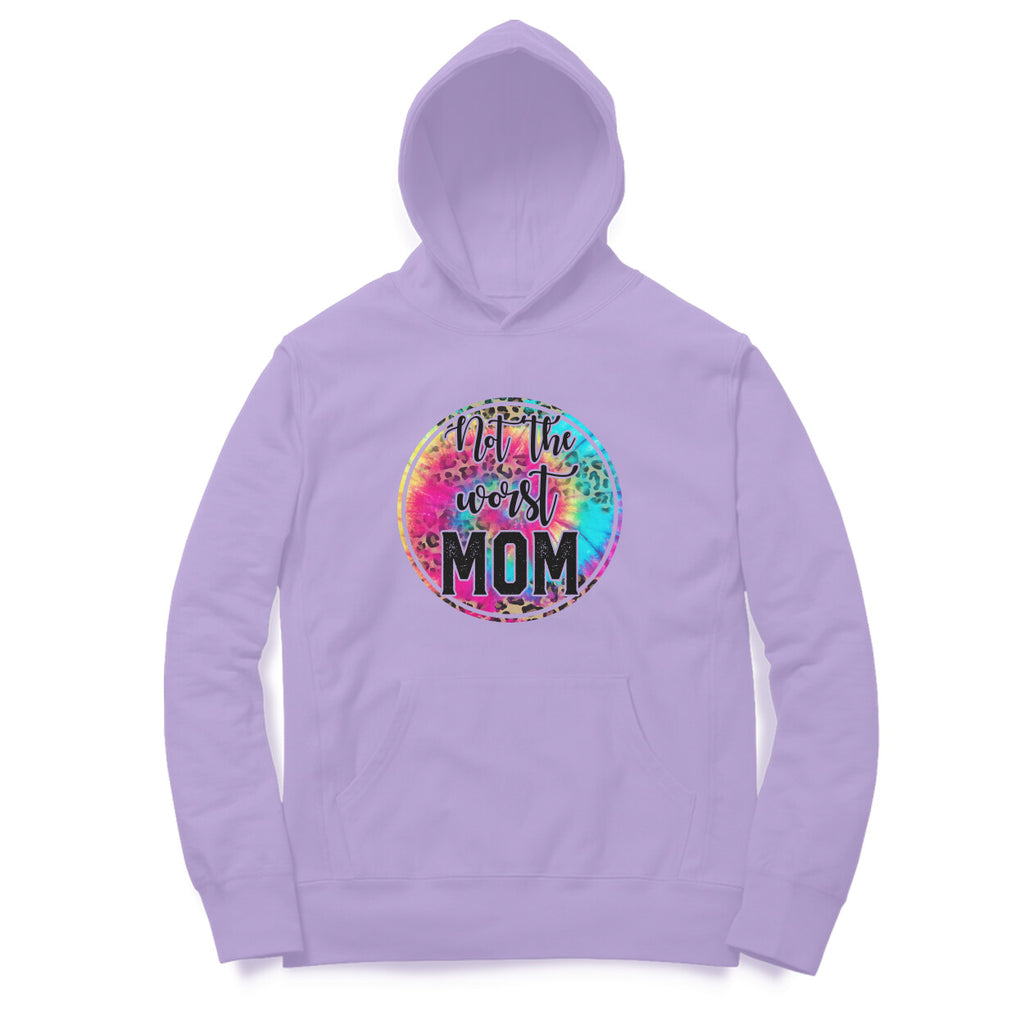 Women's Not The Worst Mom Graphics Printed Hoodies