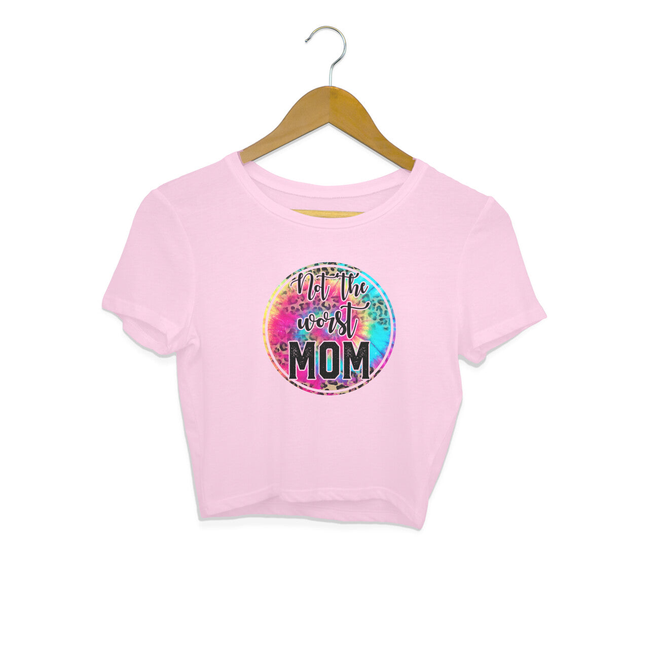 Women's Not The Worst Mom Graphics Printed Crop Tops