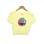 Women's Not The Worst Mom Graphics Printed Crop Tops