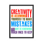 Creativity is allowing yourself to make mistakes - Poster from Creativeya