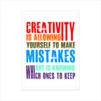 Creativity is allowing yourself to make mistakes - Poster from Creativeya