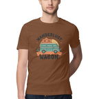 Men's Wanderlust Wagon Design Printed T-Shirt
