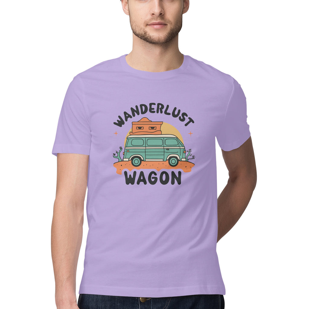 Men's Wanderlust Wagon Design Printed T-Shirt