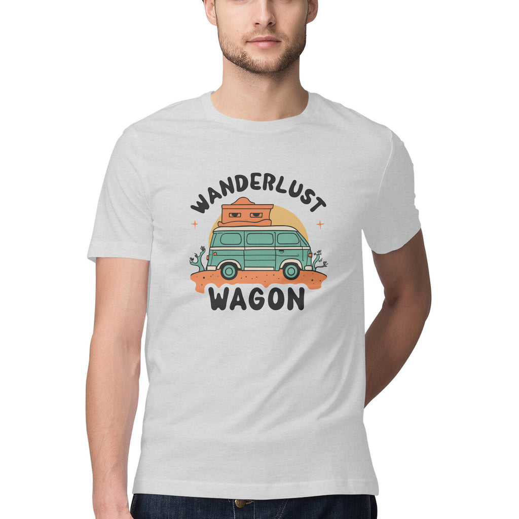 Men's Wanderlust Wagon Design Printed T-Shirt