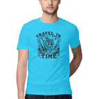 Men's Travel in Time Design Printed T-Shirt