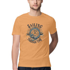 Men's Sailing Through Time Design Printed T-Shirt