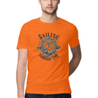 Men's Sailing Through Time Design Printed T-Shirt