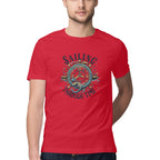 Men's Sailing Through Time Design Printed T-Shirt