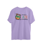 Women's Probably Late For Something Sarcastic Quotes Oversized T-Shirt