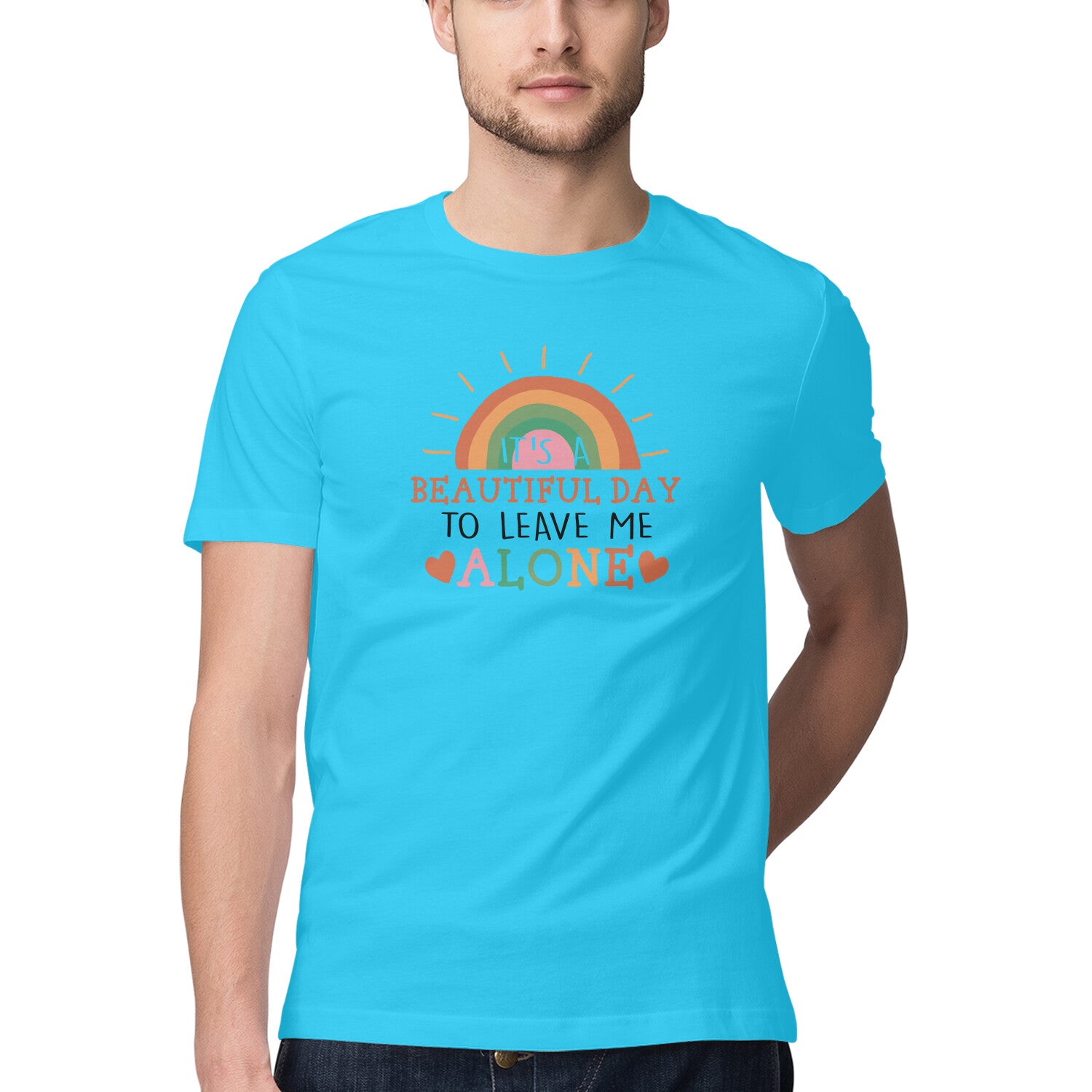 Men's It's A Beautiful Day To Leave Me Alone Sarcastic Quotes T-Shirt